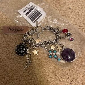 Vintage lucky brand charm bracelet semi precious